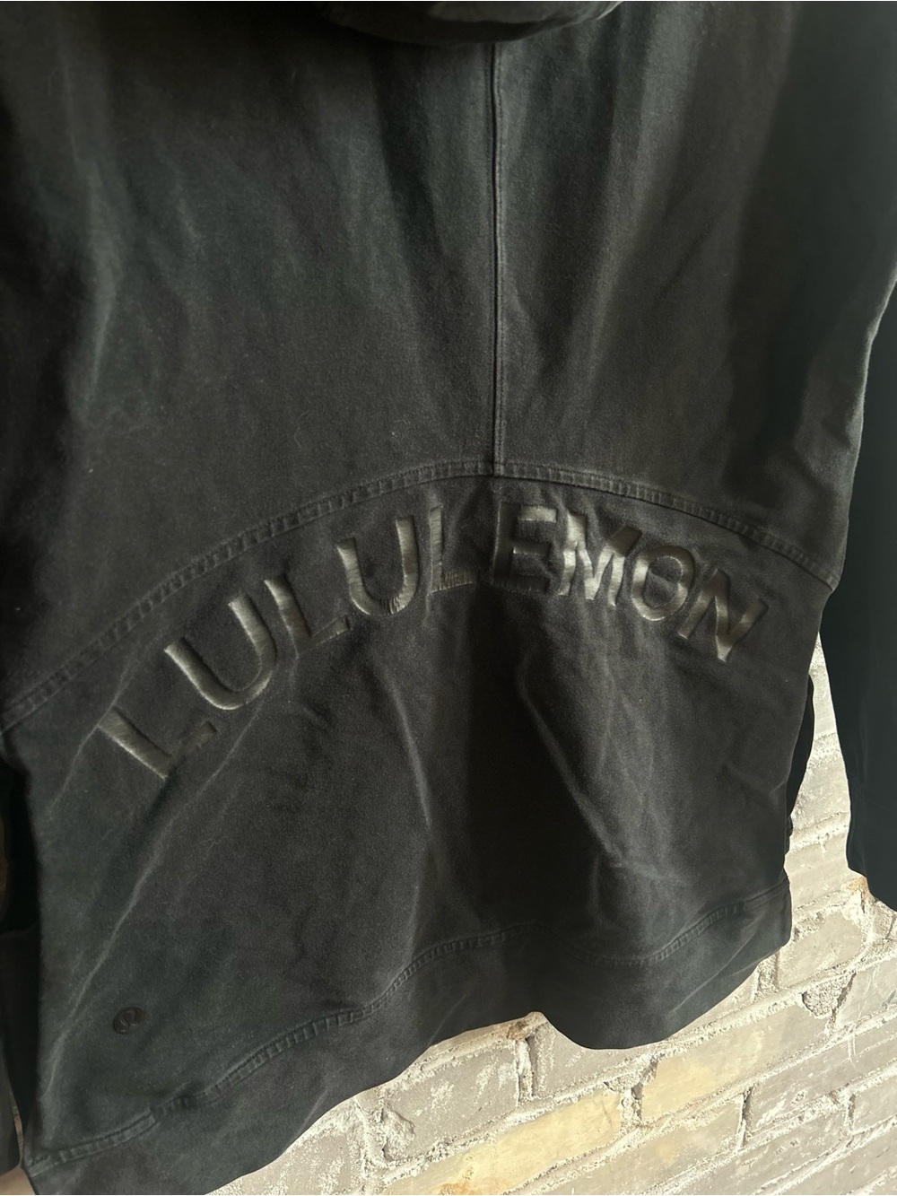 Lululemon Black Oversized Pullover Hoodie with Embossed Back Logo - Picture 7 of 12